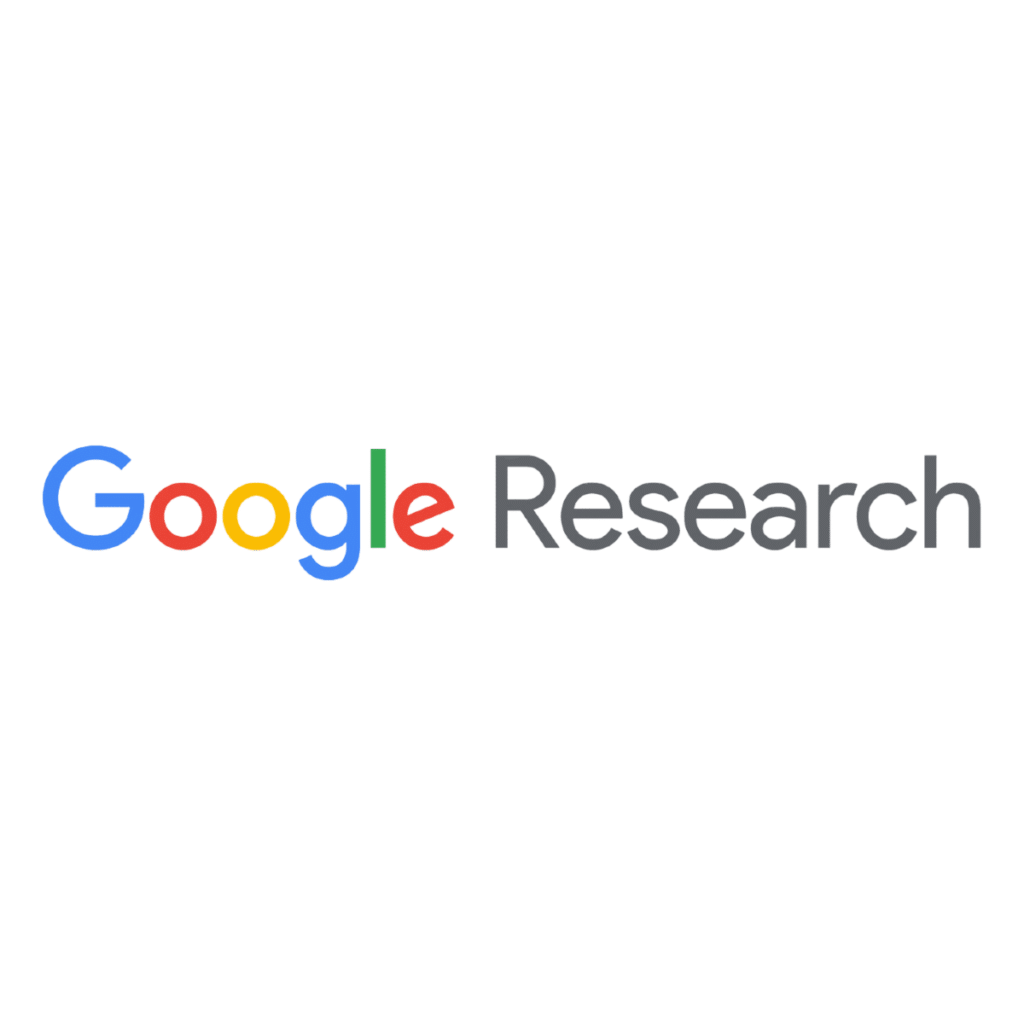 Logotipo do Google Research sobre fundo preto