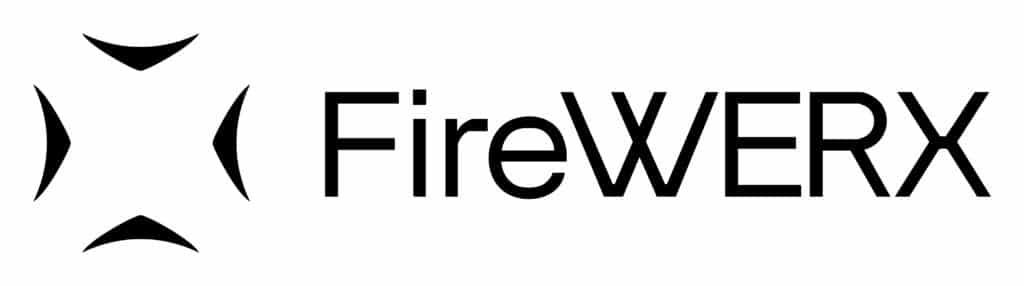 Logotipo da FireWERX com emblema de chama estilizada