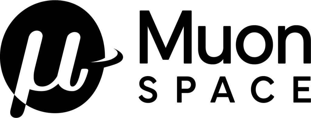 Logotipo do Muon Space com símbolo estilizado de mu