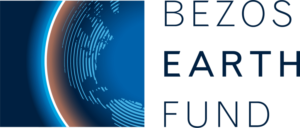 Logotipo do Bezos Earth Fund com um globo estilizado