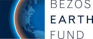 Bezos Earth Fund logo with stylized Earth