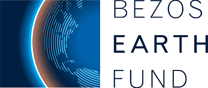 Bezos Earth Fund logo with stylized Earth
