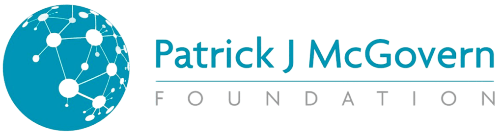 Logotipo da Patrick J McGovern Foundation com globo em rede